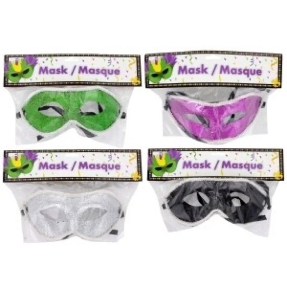 BLACK MARDI GRAS MASK NWT - Picture 3 of 4